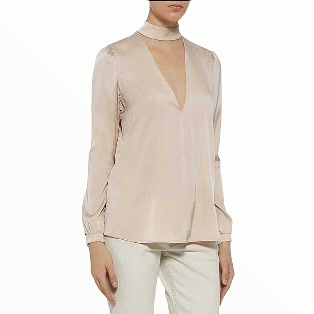A.L.C.Liza Choker Silk Top, Pink